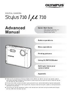 Olympus Mju Digital 730 manual. Camera Instructions.